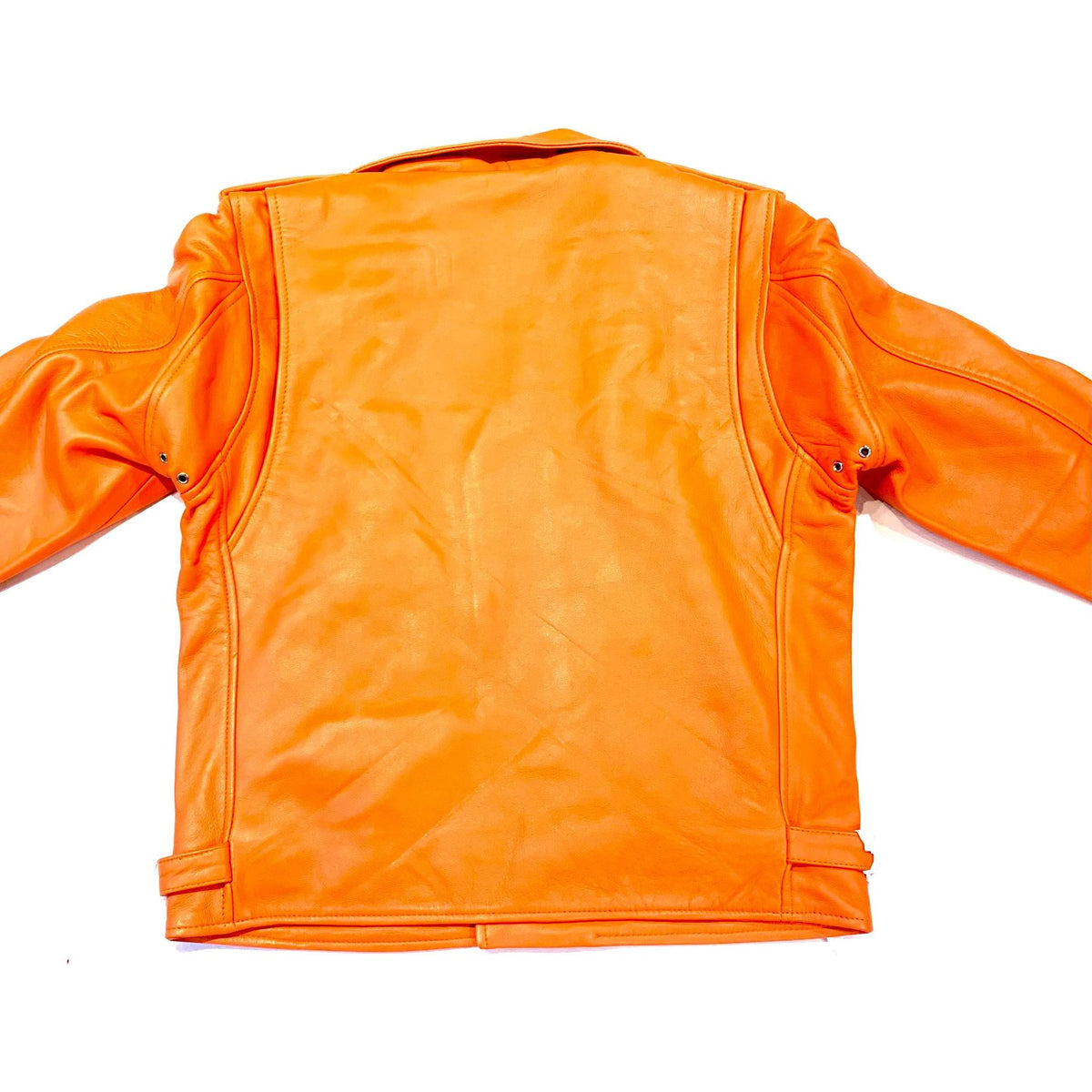 Kashani Men's Tangerine Lambskin Biker Jacket - Dudes Boutique