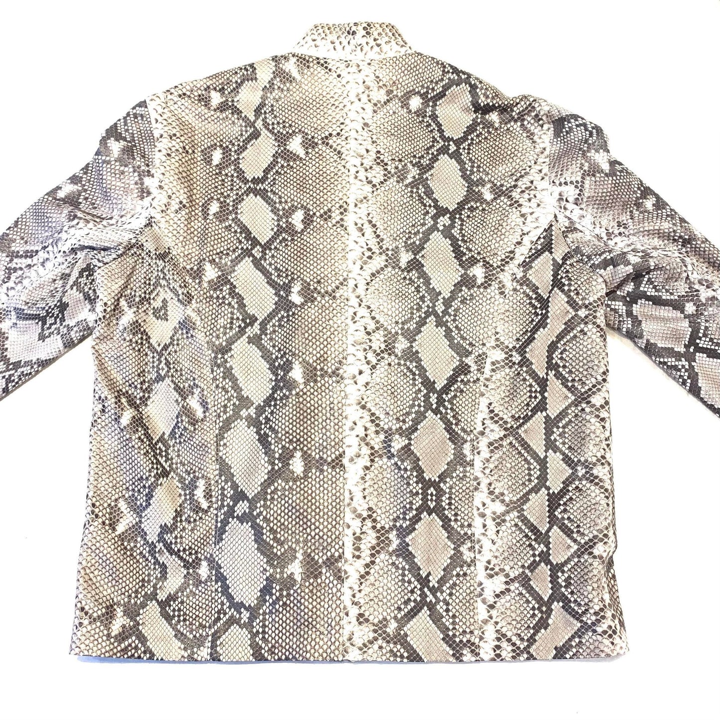 Safari Men's Soft Natural All-Over Python Jacket - Dudes Boutique