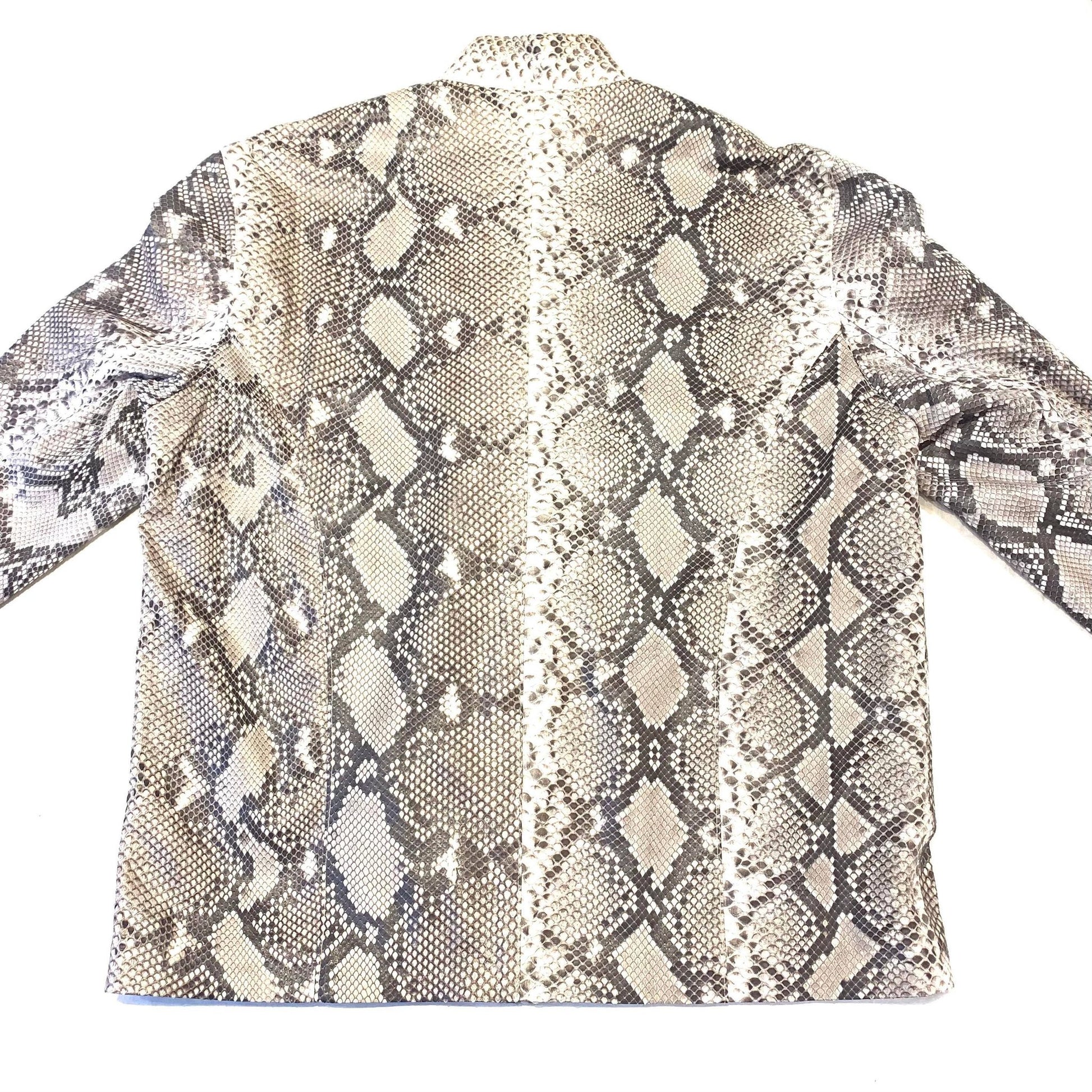 Safari Men's Soft Natural All-Over Python Jacket - Dudes Boutique