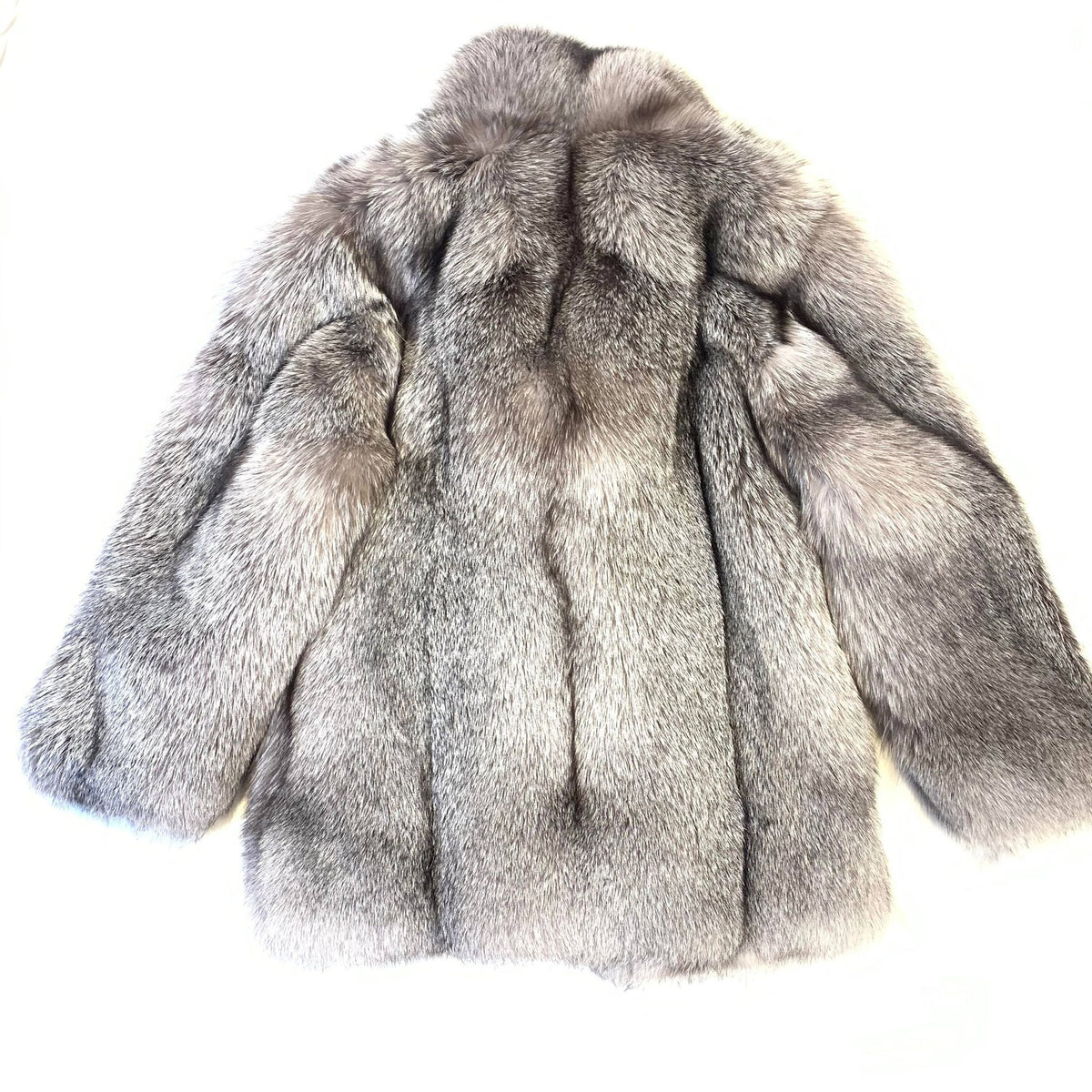 Barya NewYork Men's Full Arctic Silver Fox Fur Coat - Dudes Boutique