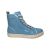 Fiesso Powder Blue  Patent Leather High-Top Sneaker - Dudes Boutique