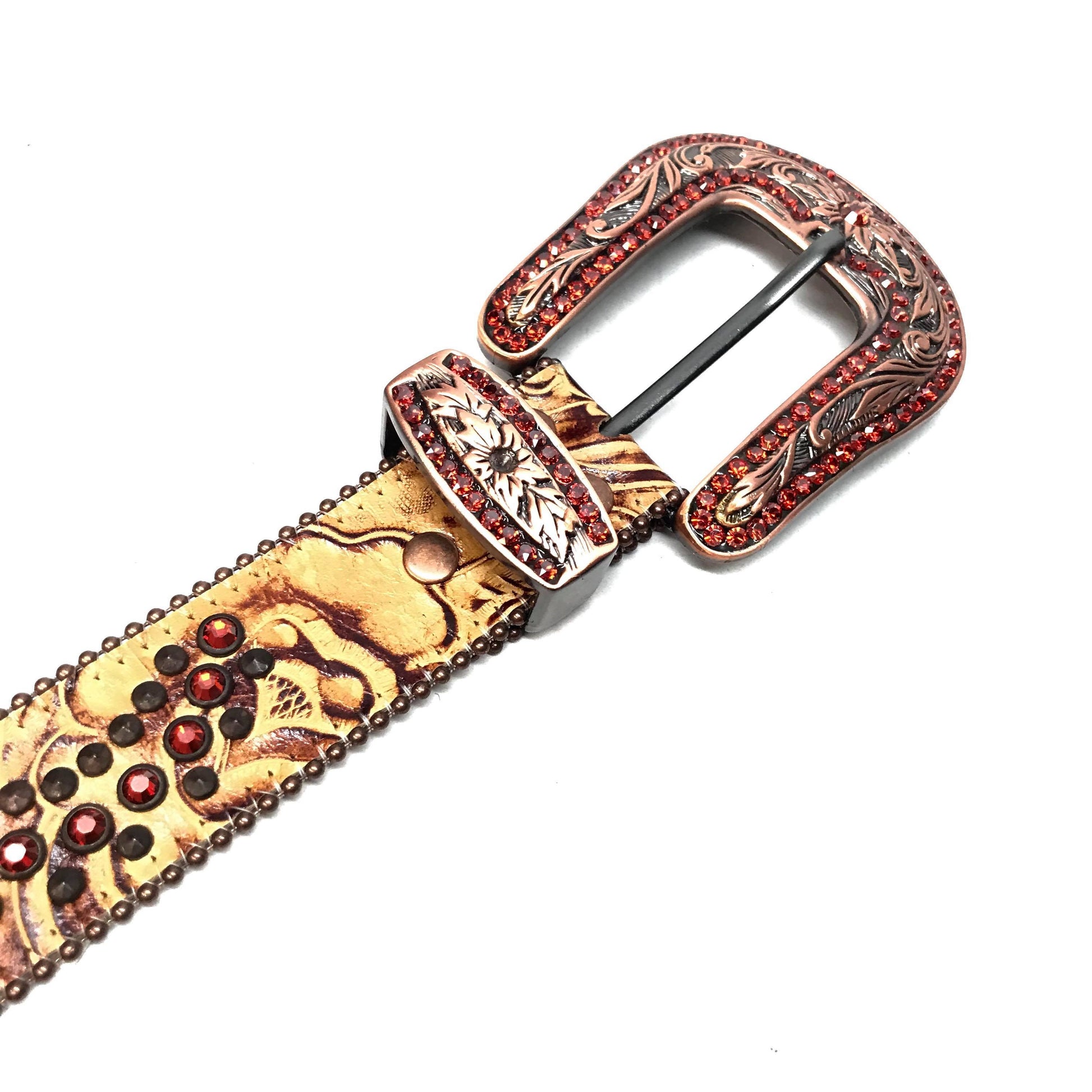b.b. Simon 'Maple Blood' Crystal Belt - Dudes Boutique