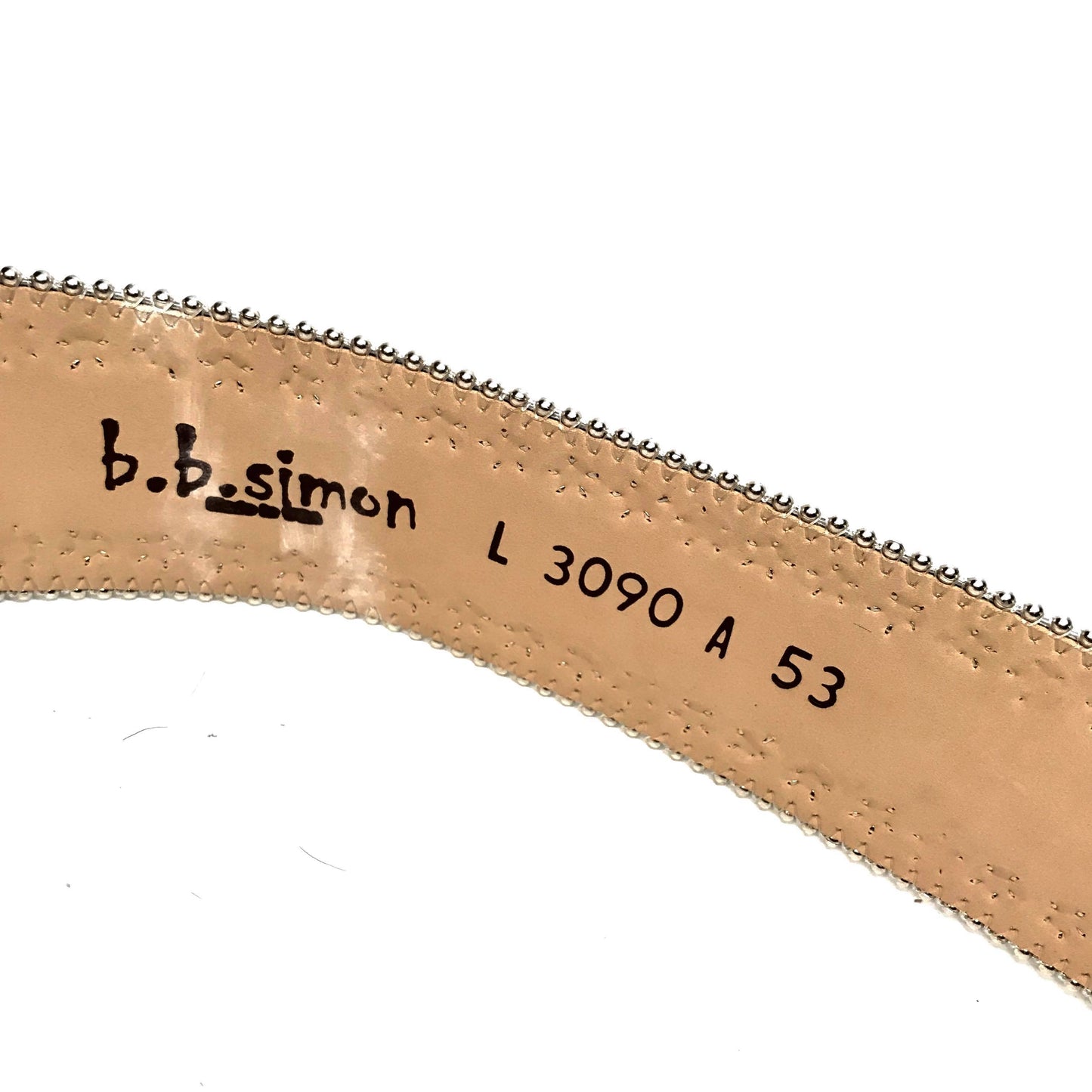 b.b. Simon 'White Croc' Thick 2.5" Crystal Belt - Dudes Boutique
