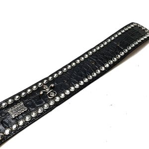 b.b. Simon 'Royal Croc' Black Thick 2.5" Crystal Belt - Dudes Boutique
