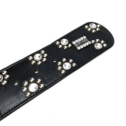 b.b. Simon 'Floral Lambskin' Thick 2.5" Crystal Belt - Dudes Boutique