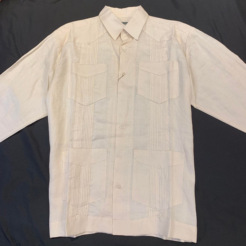 Cielo Men's  Natural Linen  Button Up Long Sleeve Shirt - Dudes Boutique