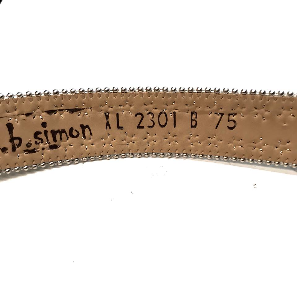 b.b. Simon Natural Python Big Buckle Crystal Belt - Dudes Boutique