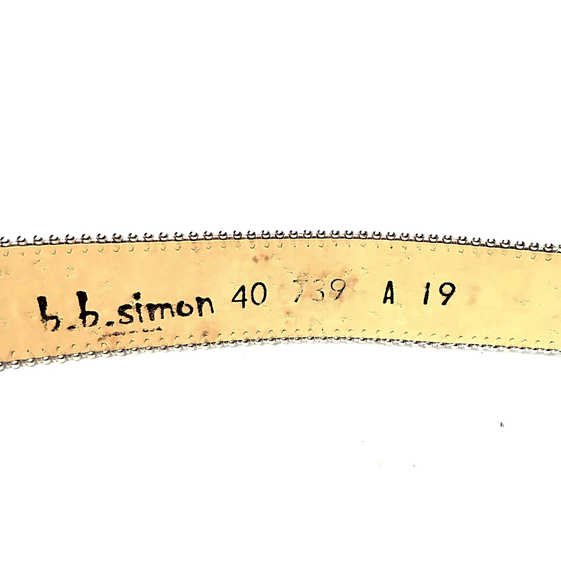 b.b. Simon 'Cognac Croc' Crystal Belt - Dudes Boutique