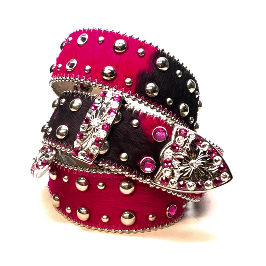 b.b. Simon 'Violet Pony' Double Crystal Belt - Dudes Boutique