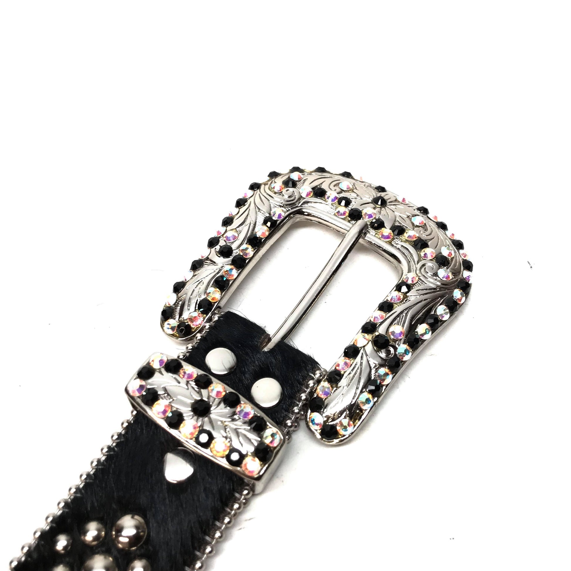 b.b. Simon 'Mixed Studded' Pony Crystal Belt - Dudes Boutique
