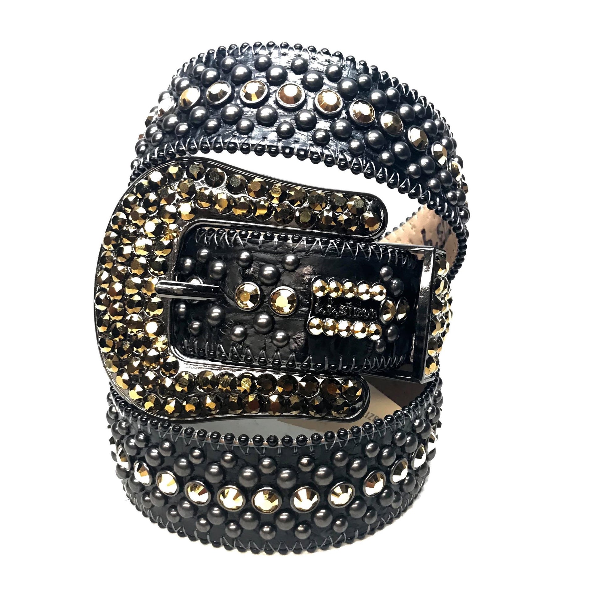 b.b. Simon 'Rose Gold' Fully Loaded Crystal Belts - Dudes Boutique