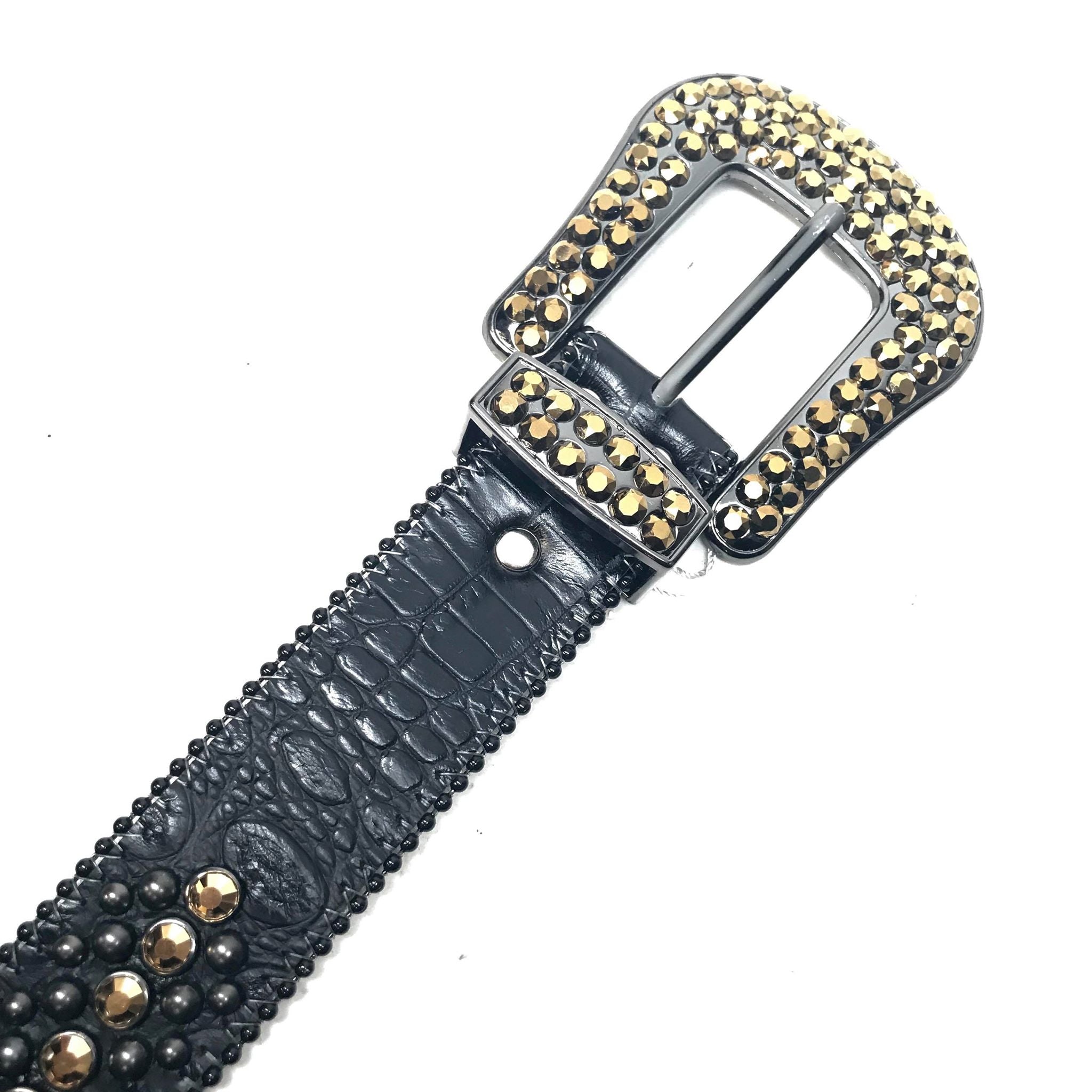 b.b. Simon 'Rose Gold' Fully Loaded Crystal Belts – Dudes Boutique