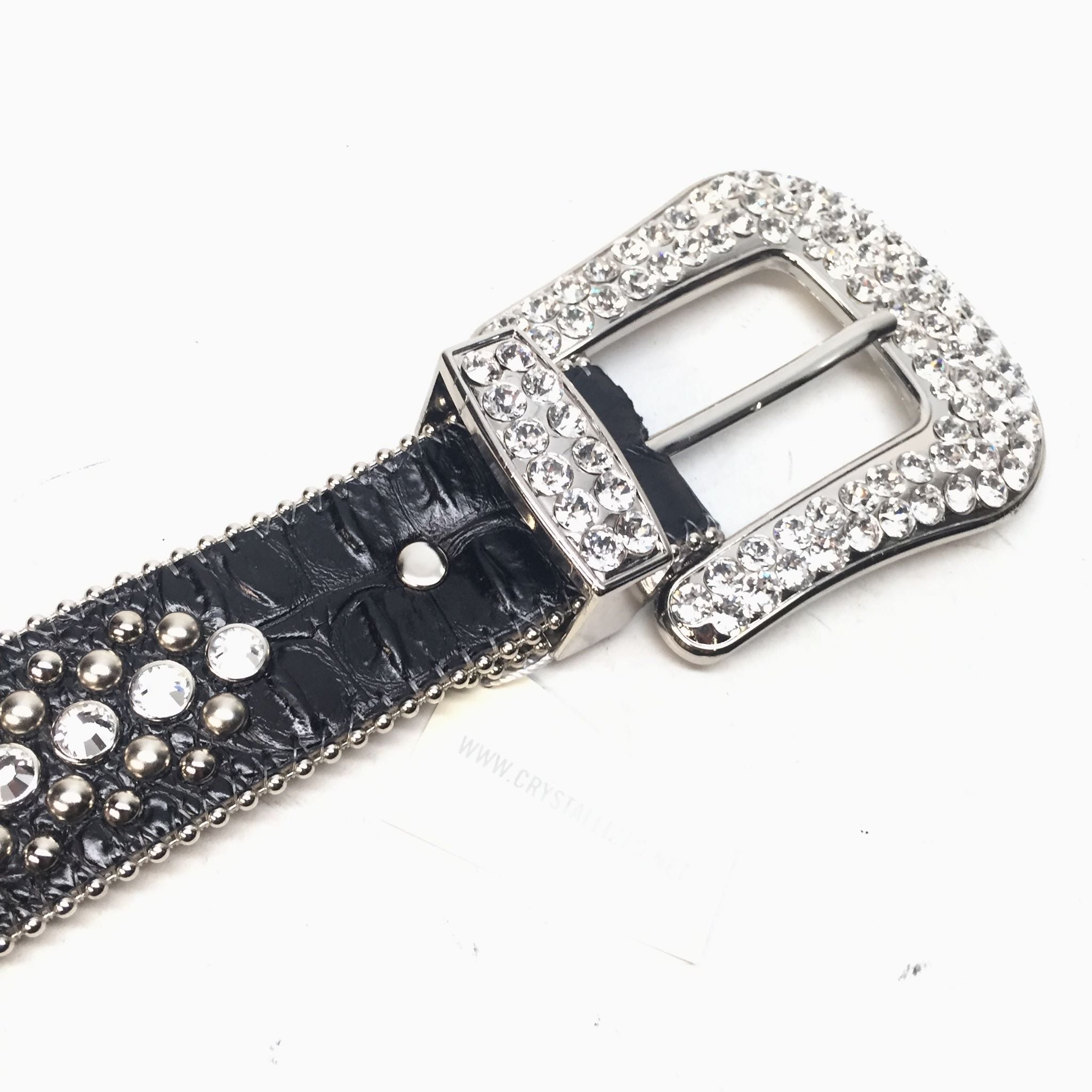b.b. Simon 'Classic' Black Fully Loaded Crystal Belt – Dudes Boutique
