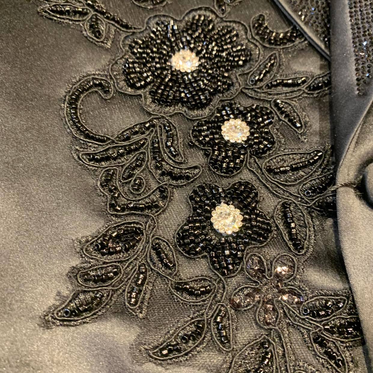 Barocco Men's Black Floral Crystal Blazer - Dudes Boutique