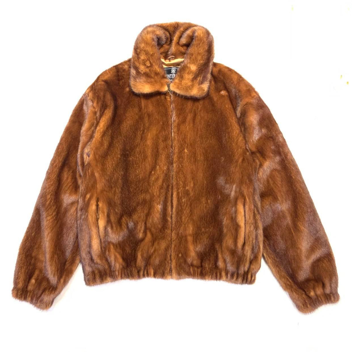 Whiskey Hooded Mink Fur Coat