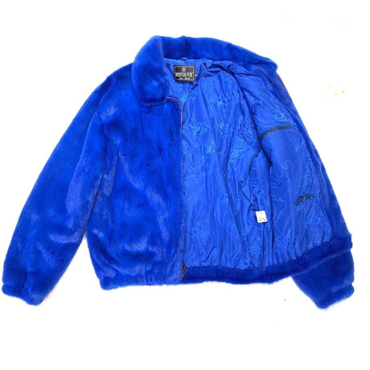 Kashani Men's Royal Blue Full Mink Fur Coat - Dudes Boutique
