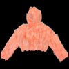 Kashani Ladies Pink Hooded Fox Fur Coat - Dudes Boutique