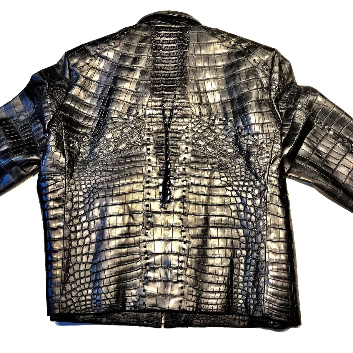 Kashani Black Full All Over Alligator Jacket - Dudes Boutique