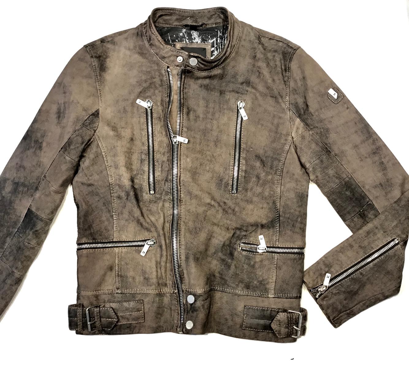 Mauritius Men's 'Tactical' Rustic Lambskin Biker Jacket - Dudes Boutique
