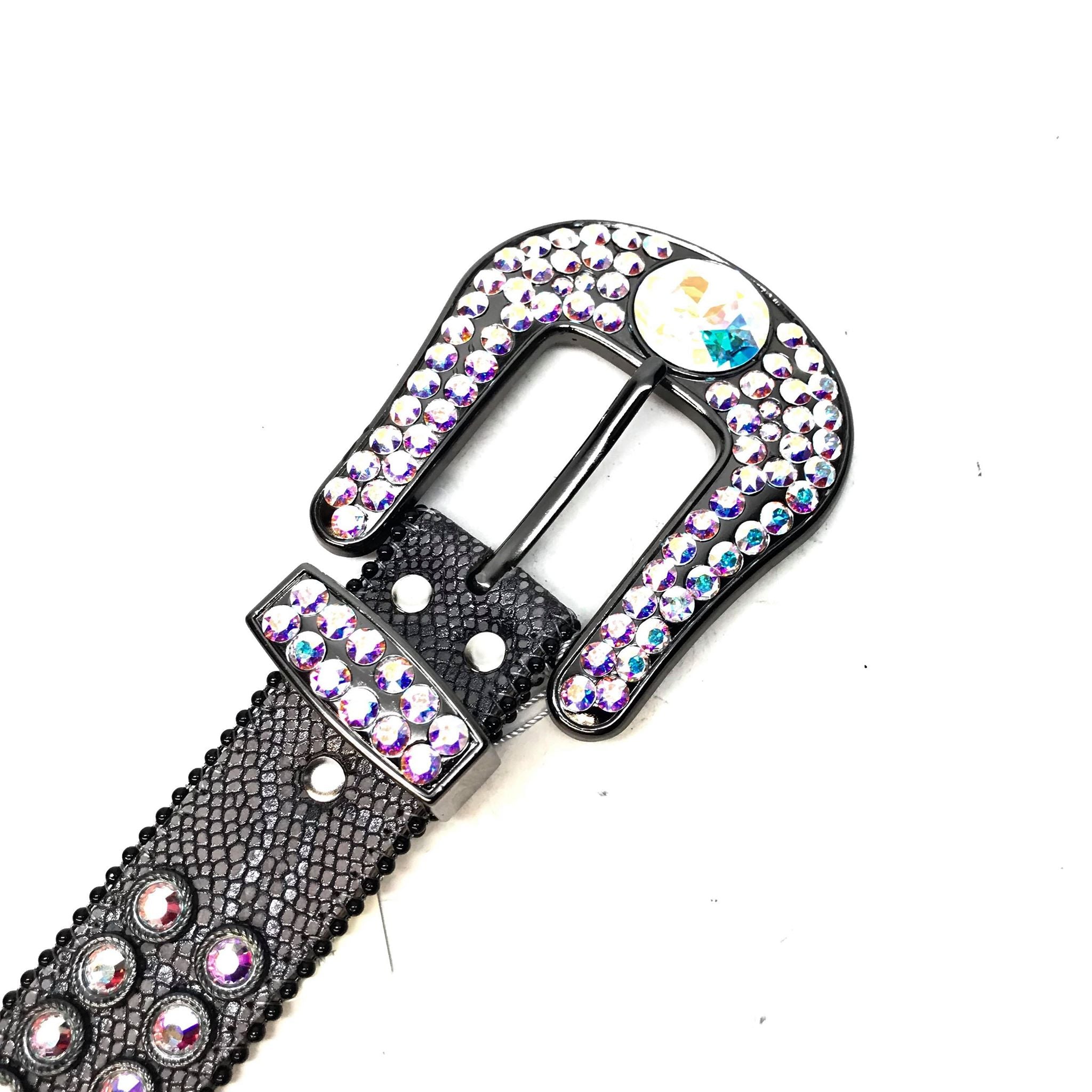b.b. Simon 'Chameleon' Lizard Crystal Belt – Dudes Boutique