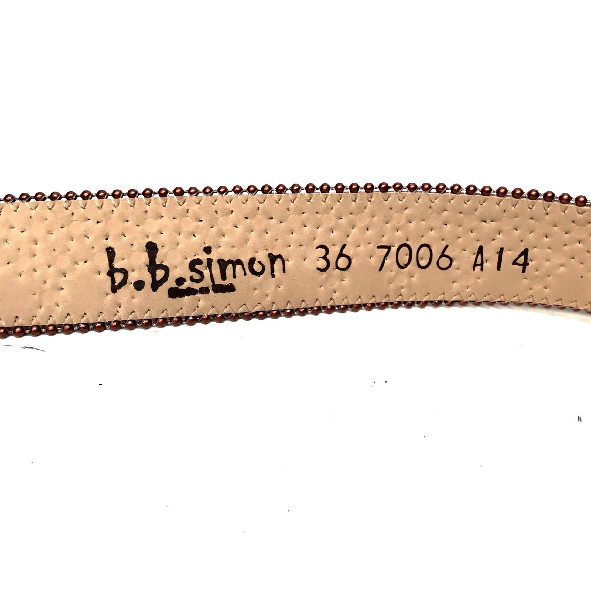b.b. Simon 'Chocolate Triple Row' Crystal Belt - Dudes Boutique