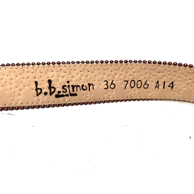 b.b. Simon 'Chocolate Triple Row' Crystal Belt – Dudes Boutique