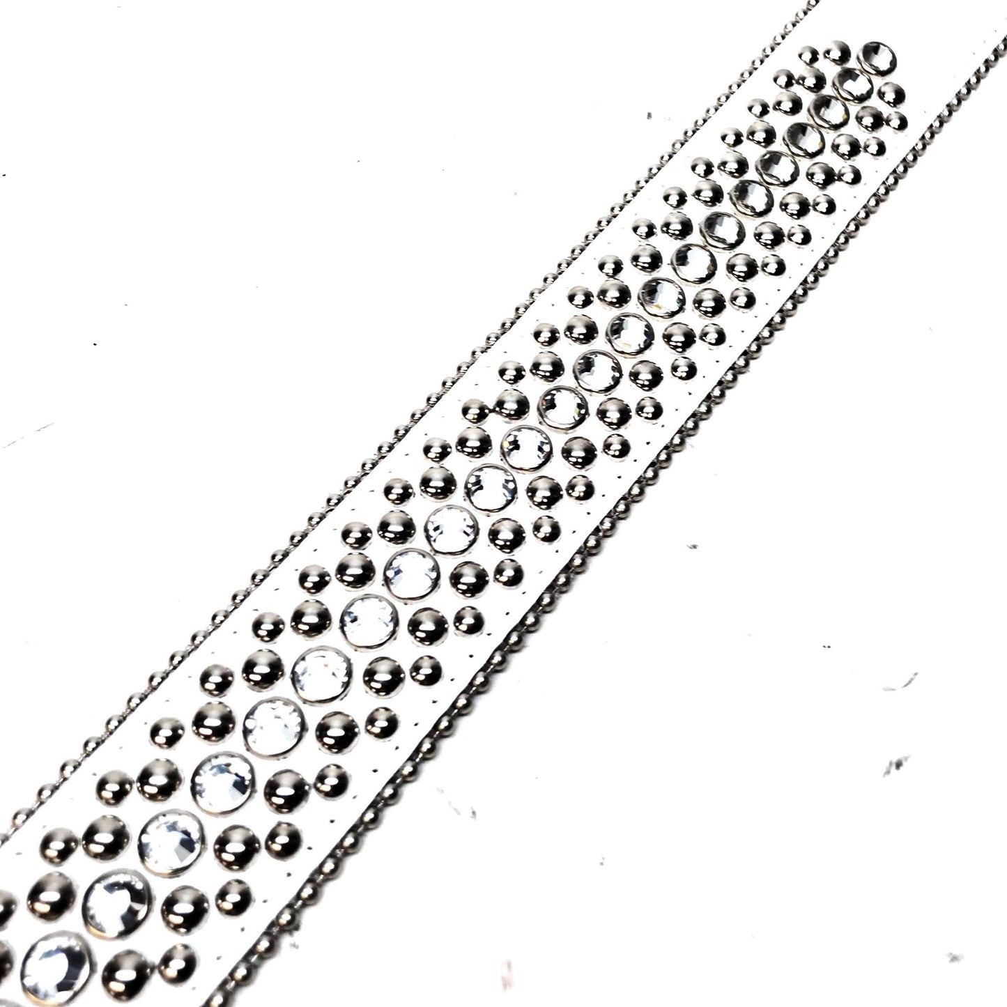 b.b. Simon 'White Magic' Studded Crystal Belt - Dudes Boutique