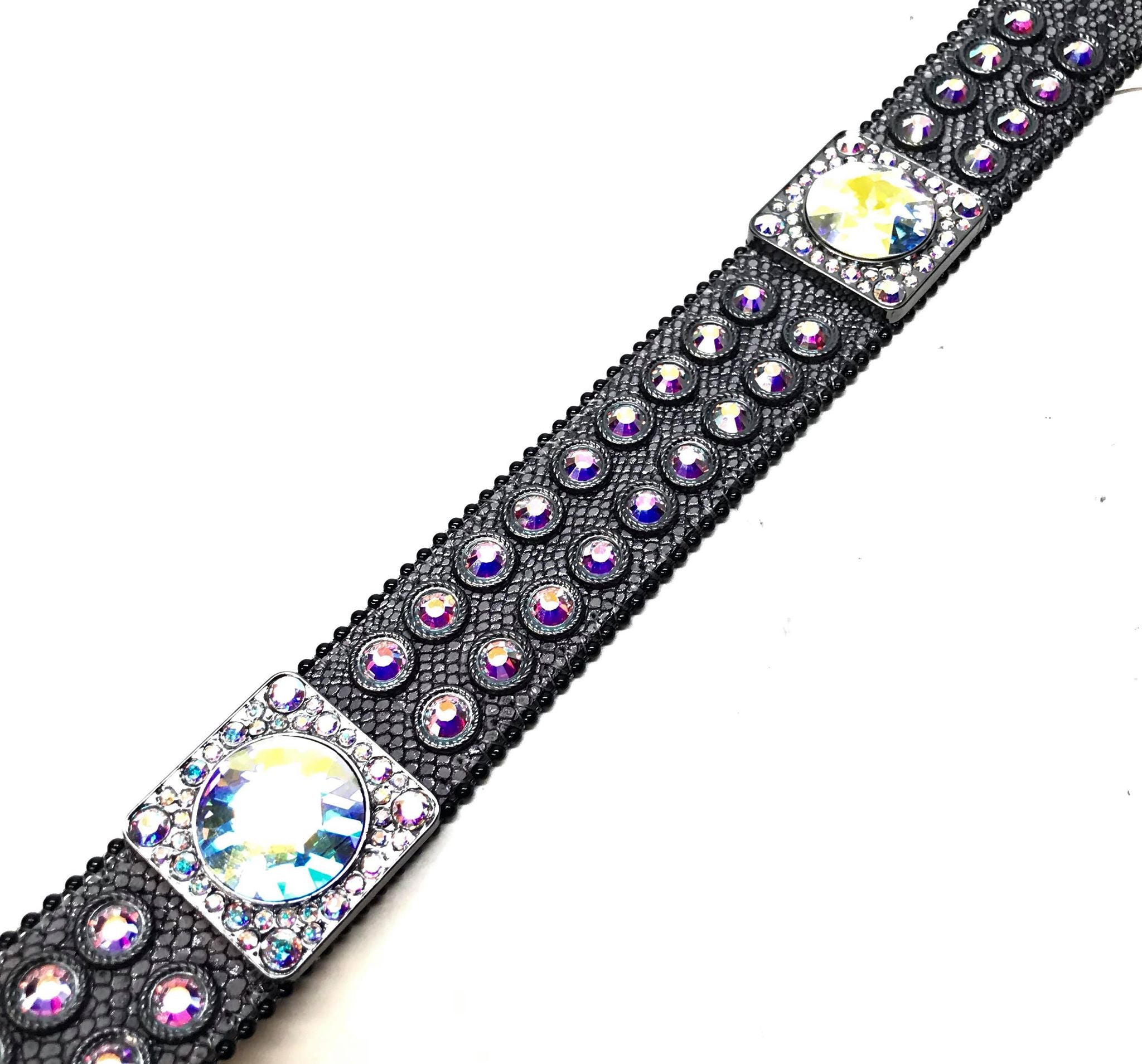 b.b. Simon 'Chameleon' Lizard Crystal Belt – Dudes Boutique