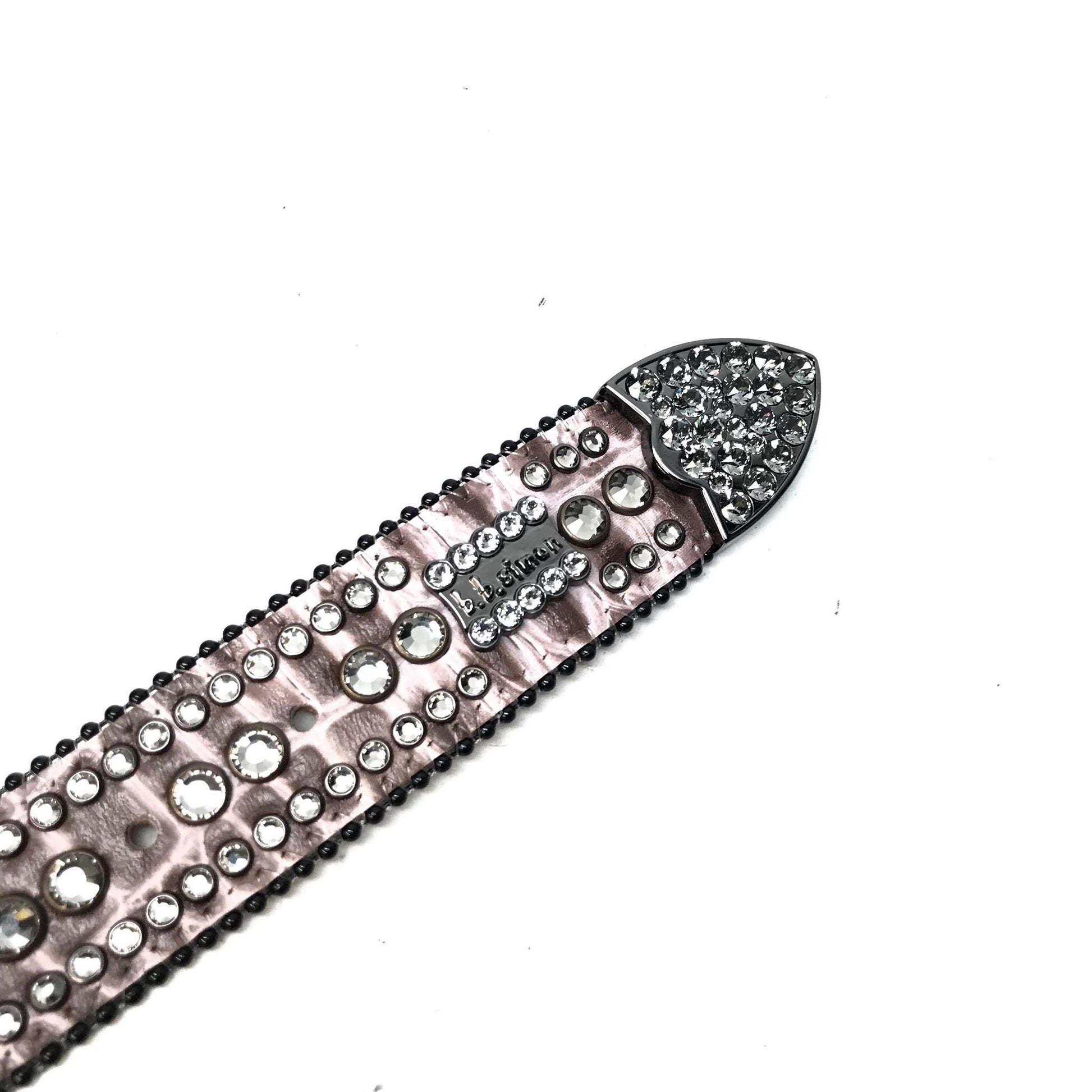 b.b. Simon Zebra Crown Fully Loaded Crystal Belt - Dudes Boutique