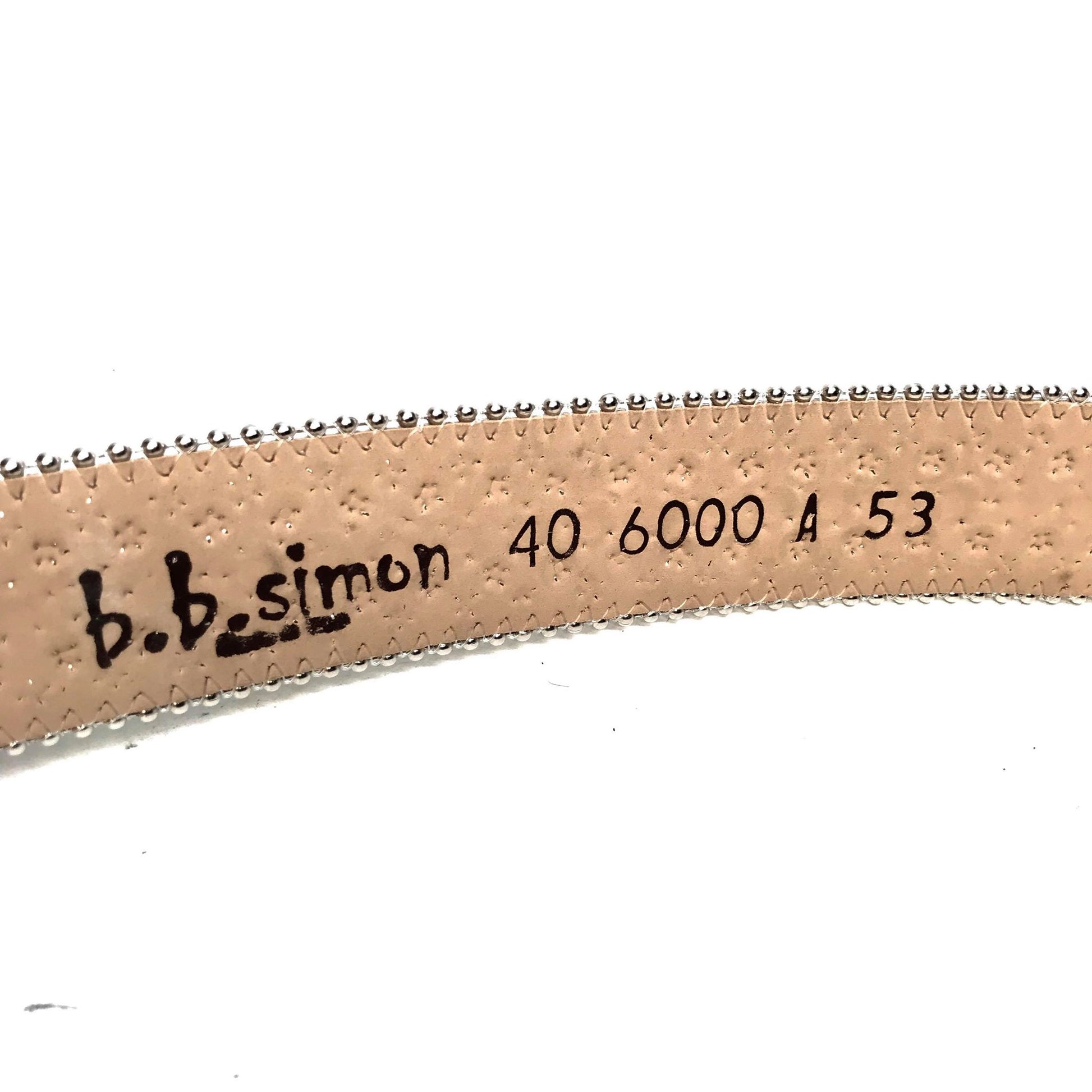 b.b. Simon 'White Magic' Full Iridescent Crystal Belt - Dudes Boutique