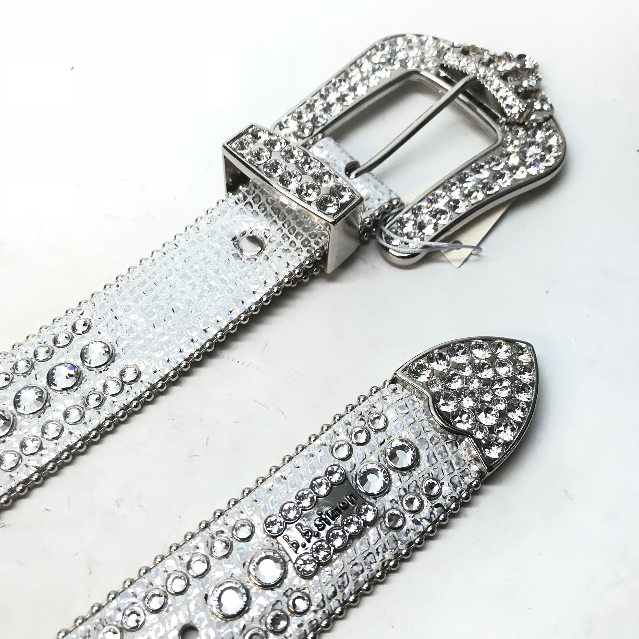 b.b. Simon 'Chrome Crown' Fully Loaded Crystal Belt