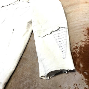 Kashani LUX White Raw Cut Alligator Lambskin Bomber Jacket - Dudes Boutique