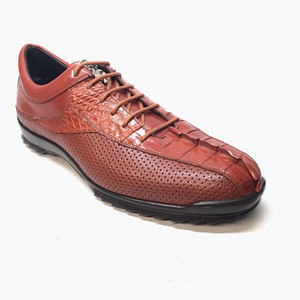 Los Altos Perforated Crocodile Tail Sneakers - Dudes Boutique