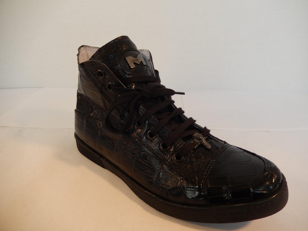 Mauri Hi-top All-Over Alligator Lace Up Sneakers 8886 - Dudes Boutique