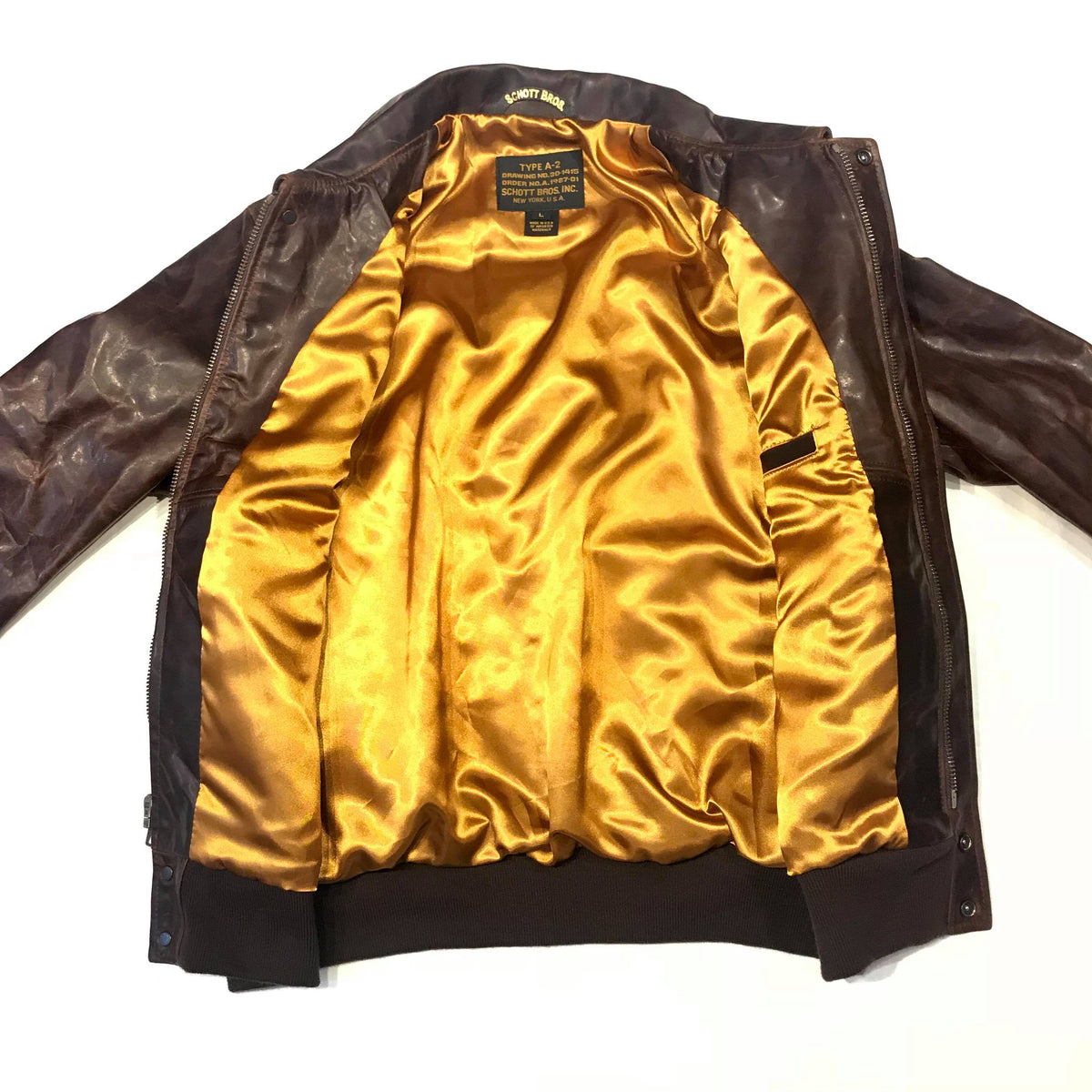 Schott NYC Men's Double Pocket Cowhide Leather Jacket - Dudes Boutique