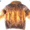 Kashani Cognac Two Tone Mink Tail Fur Coat - Dudes Boutique