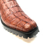 Safari Cognac Harness Crocodile Biker Boots - Dudes Boutique