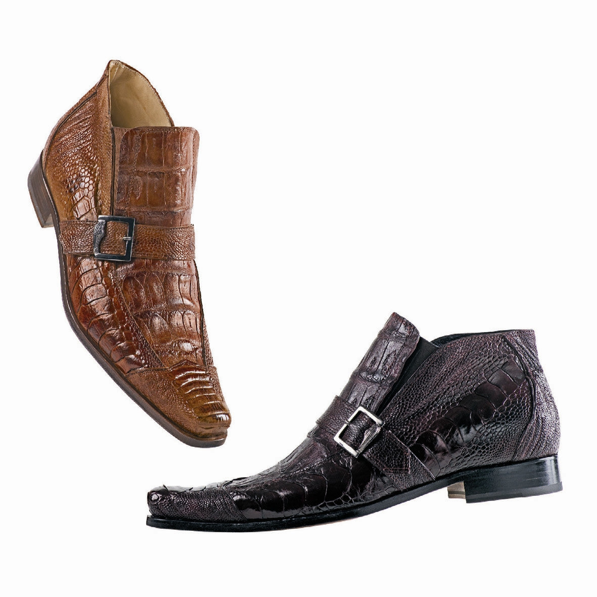 Mauri - 42731 "Nominee" Alligator/Ostrich Leg Ankle Boot - Dudes Boutique