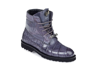 Mauri - "4637" Alligator/Nappa/Ostrich Leg Hand-Painted Boot - Dudes Boutique