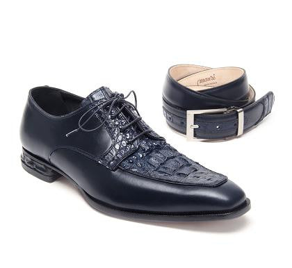 Mauri - "4642 Colonna Vitello" Hornback Crocodile Dress Shoe - Dudes Boutique