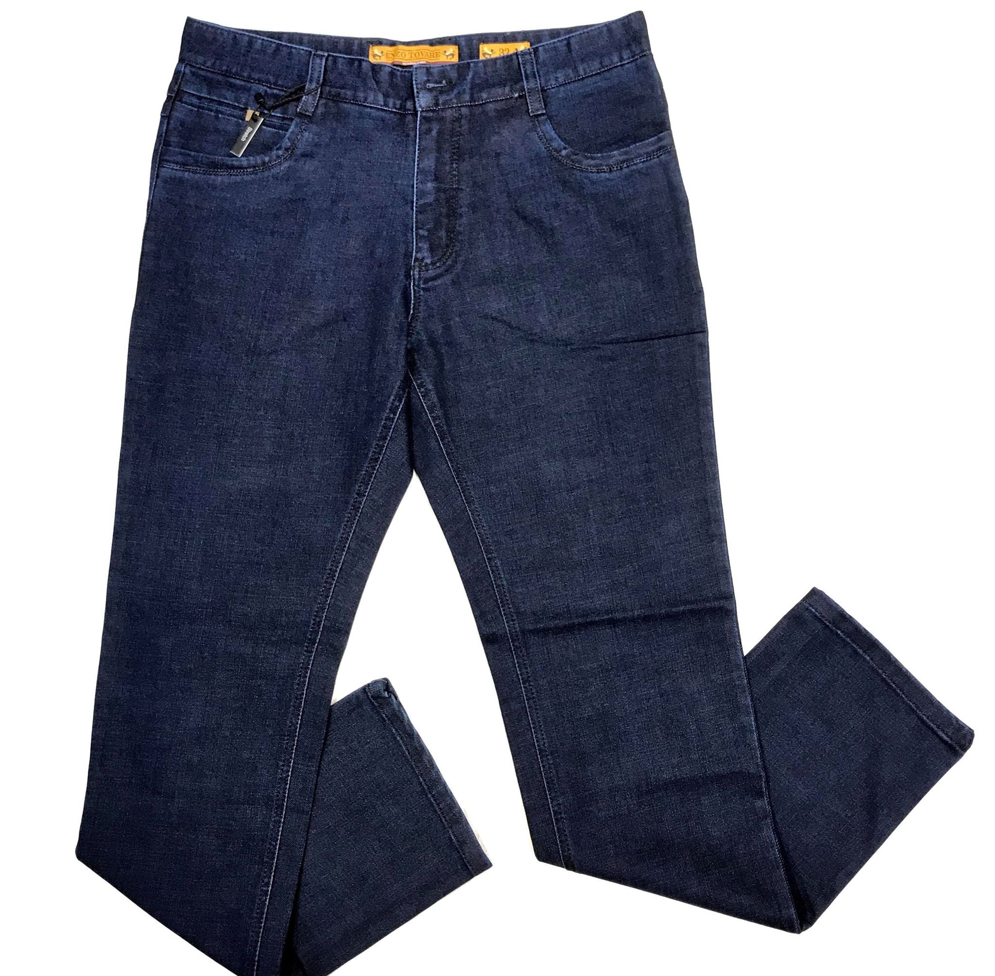 Enzo Getty-4 Men's Blue Denim Pants – Dudes Boutique