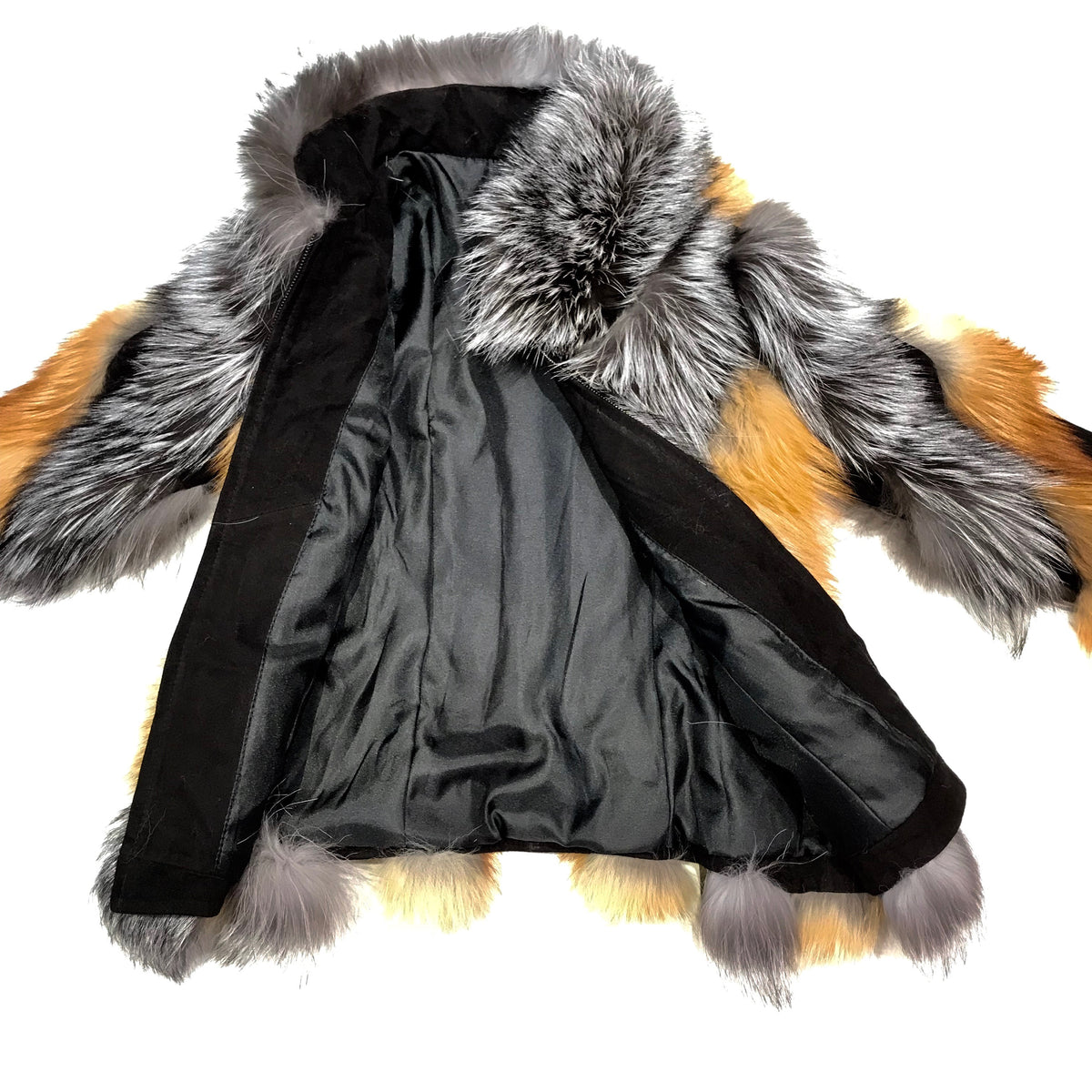 Kashani Ladies Two Tone Fox Fur Coat - Dudes Boutique