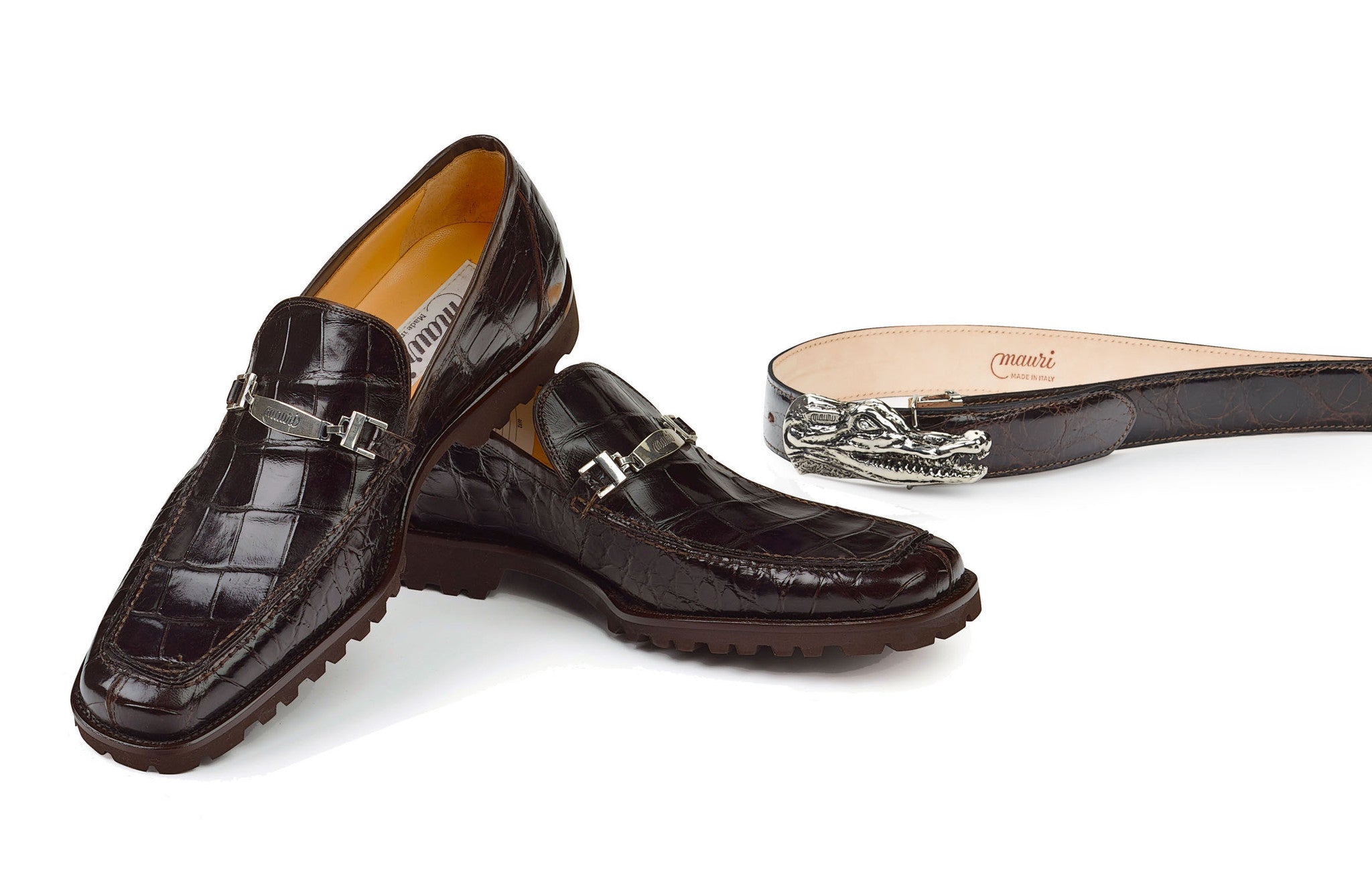 Mauri - "4692" Dark Brown Alligator Loafer - Dudes Boutique