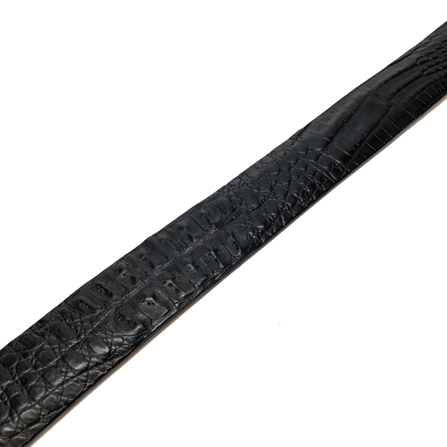 Los Altos Black Hornback Crocodile Belt - Dudes Boutique