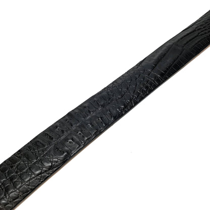 Los Altos Black Hornback Crocodile Belt - Dudes Boutique