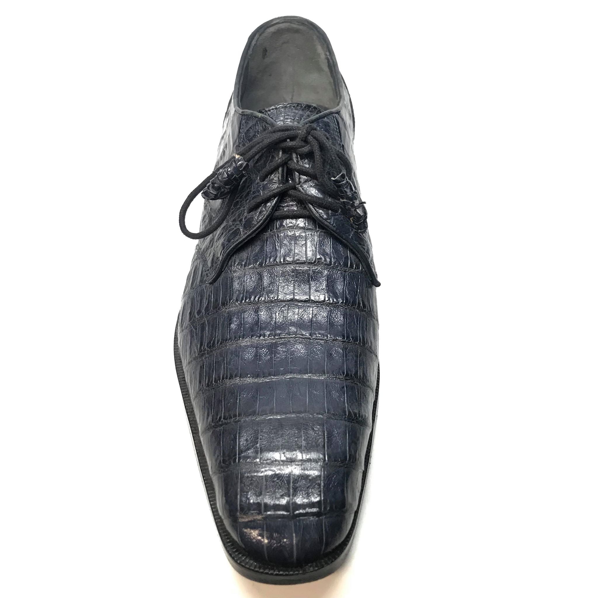 Los Altos All-Over Crocodile Lace Up Dress Shoes - Dudes Boutique