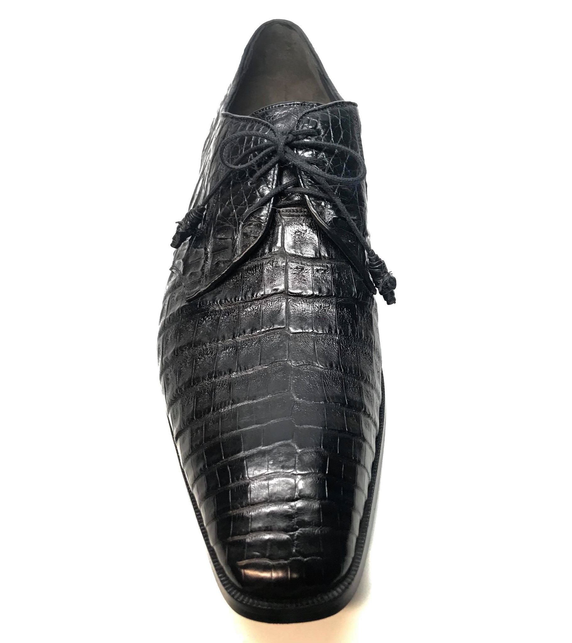 Los Altos All-Over Crocodile Lace Up Dress Shoes - Dudes Boutique
