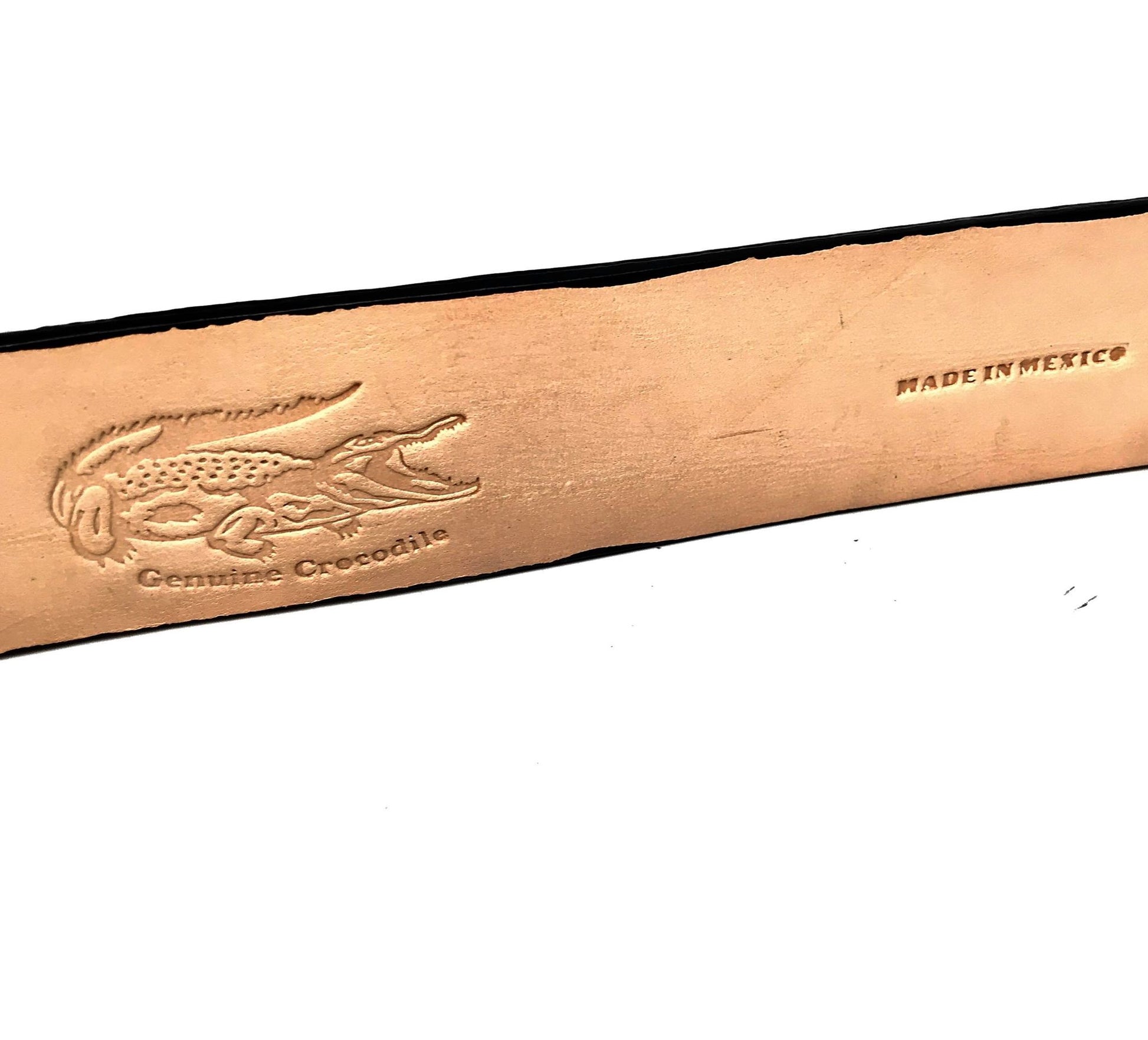 Los Altos Black Hornback Crocodile Belt - Dudes Boutique