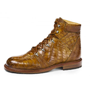 Mauri 4929 Cognac Path Finder Alligator/Ostrich Leg Boots - Dudes Boutique