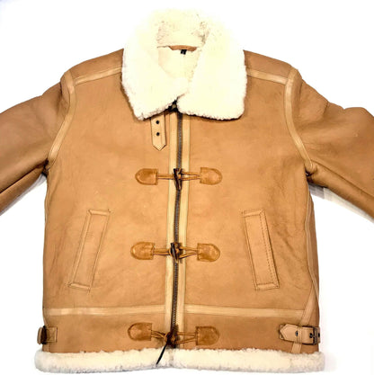 Kashani Peach Duffel Aviator Shearling Jacket - Dudes Boutique